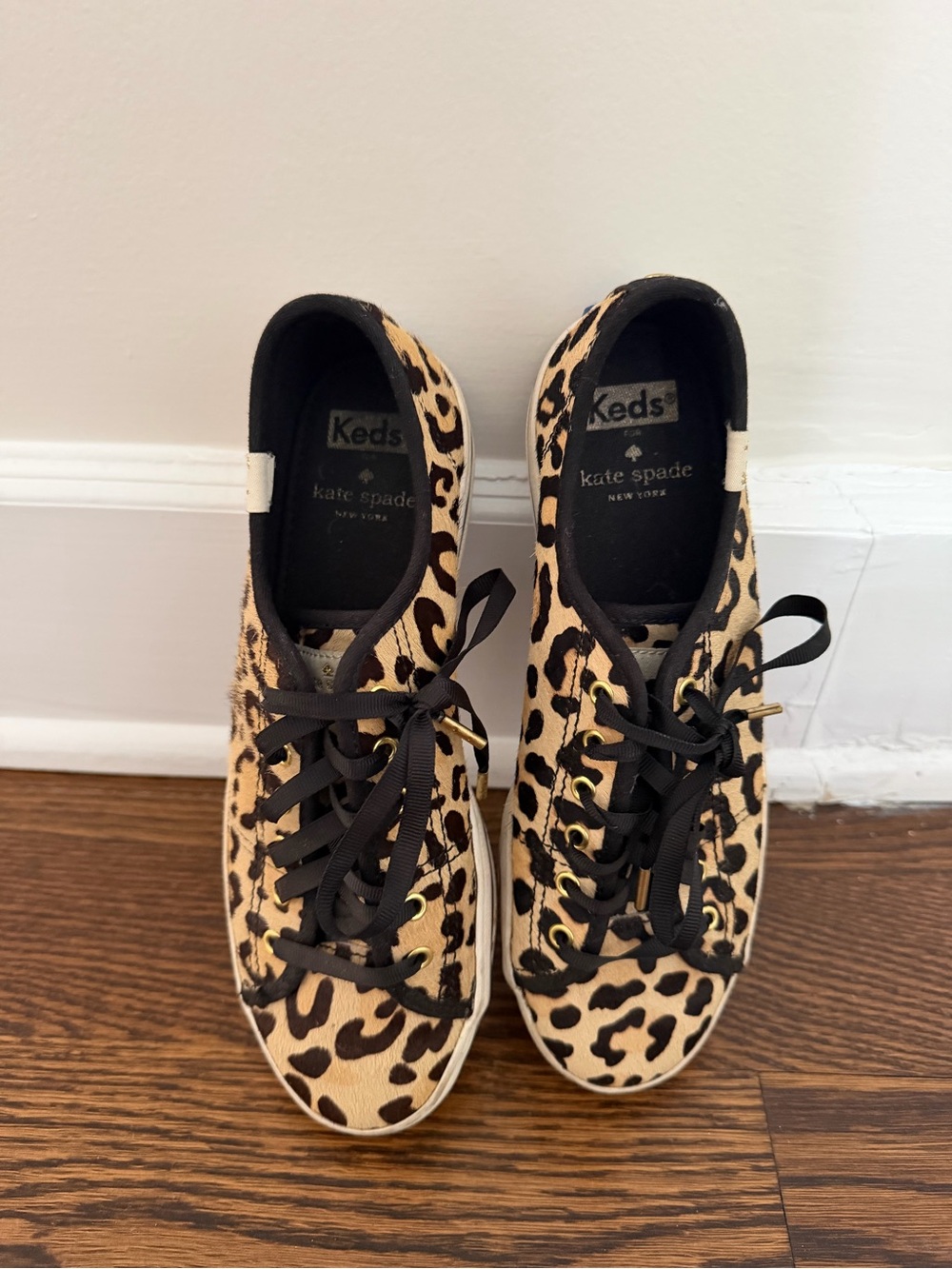 Keds x Kate Spade Leopard Print Lace-Up Sneakers